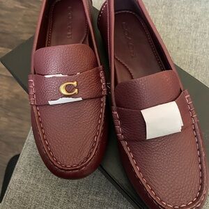 COACH - Women’s Sculpted “C” Leather Driver, Loafer - Sz 8B